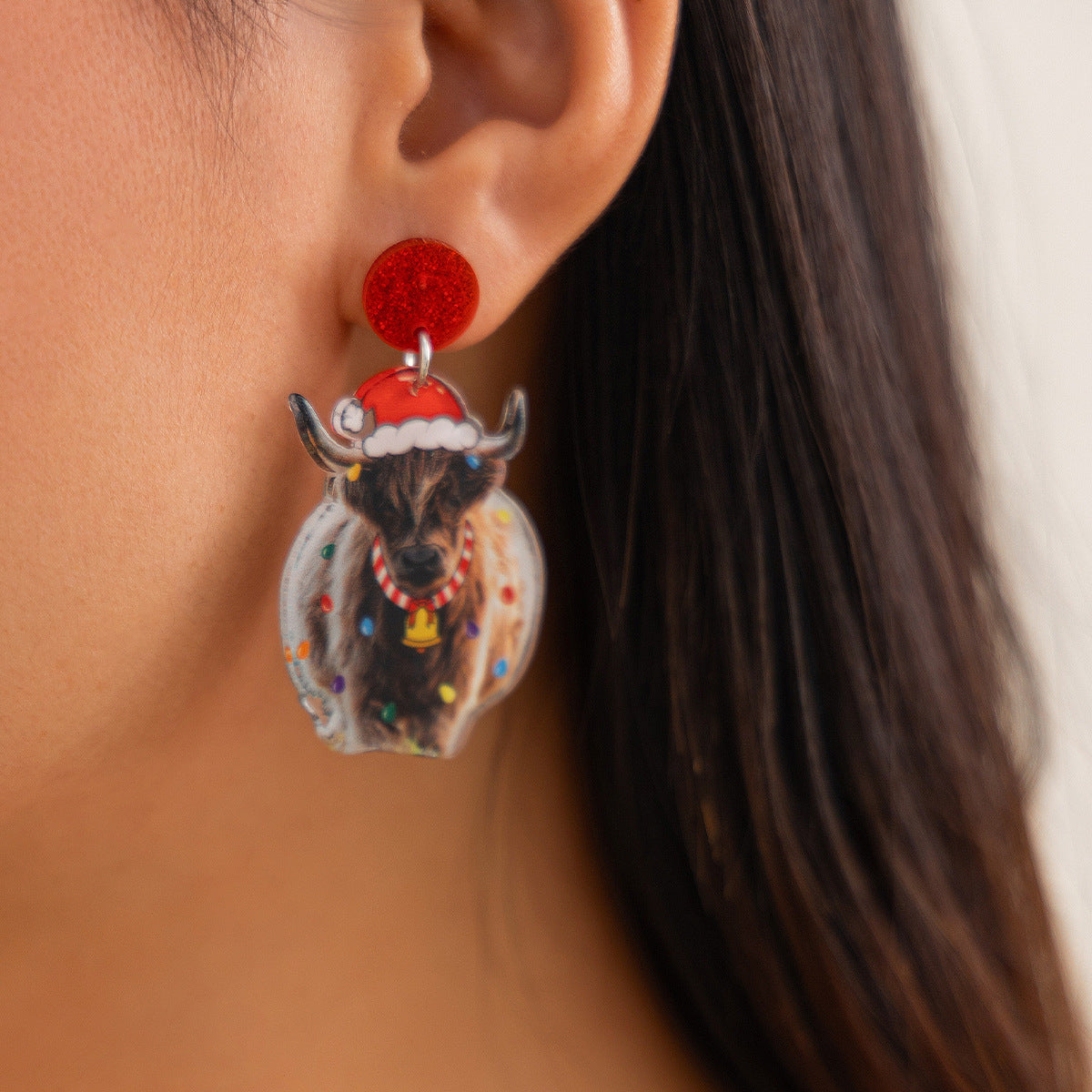 Christmas Creative Zodiac Acrylic Earrings