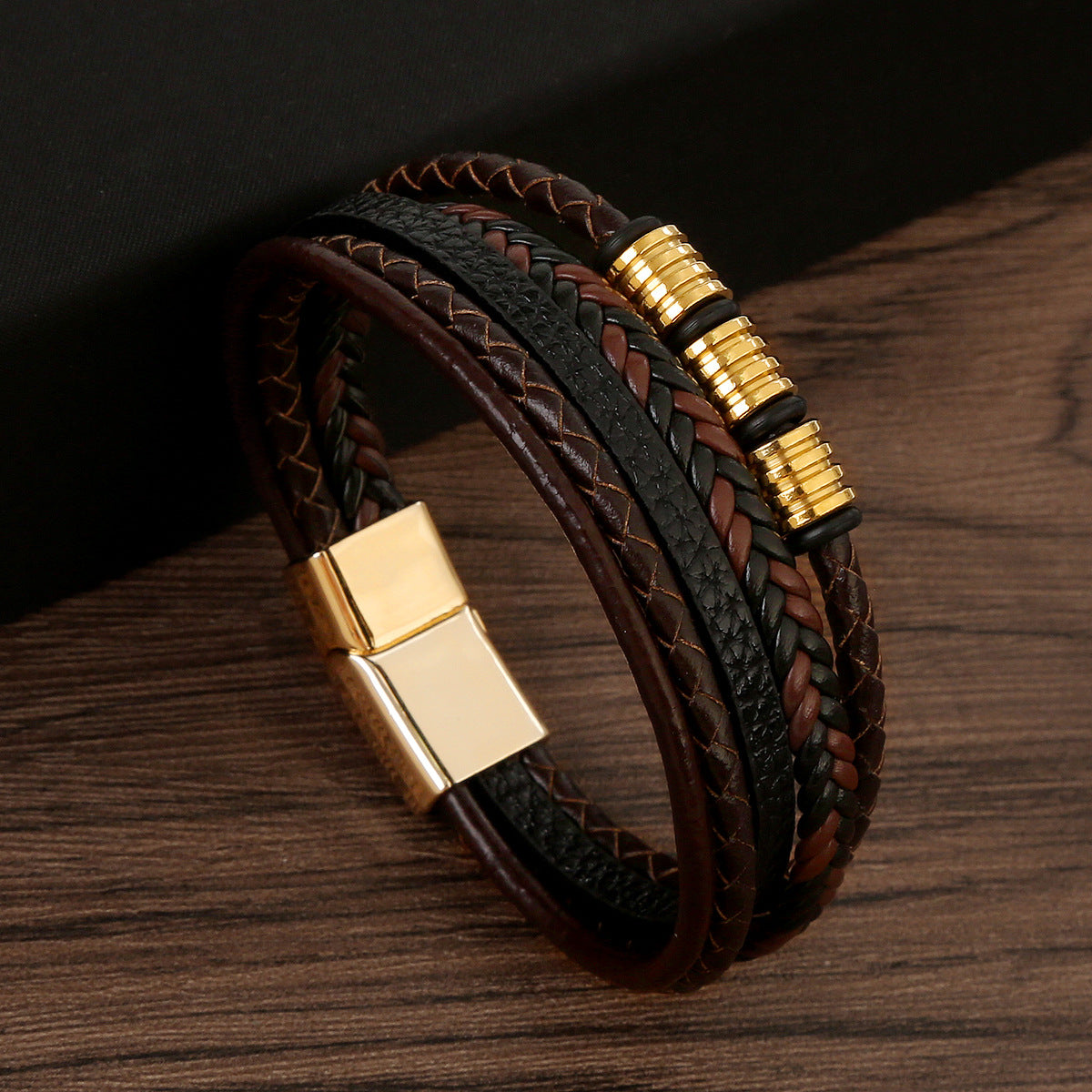 Stainless Steel Braided Bracelet Magnetic Buckle