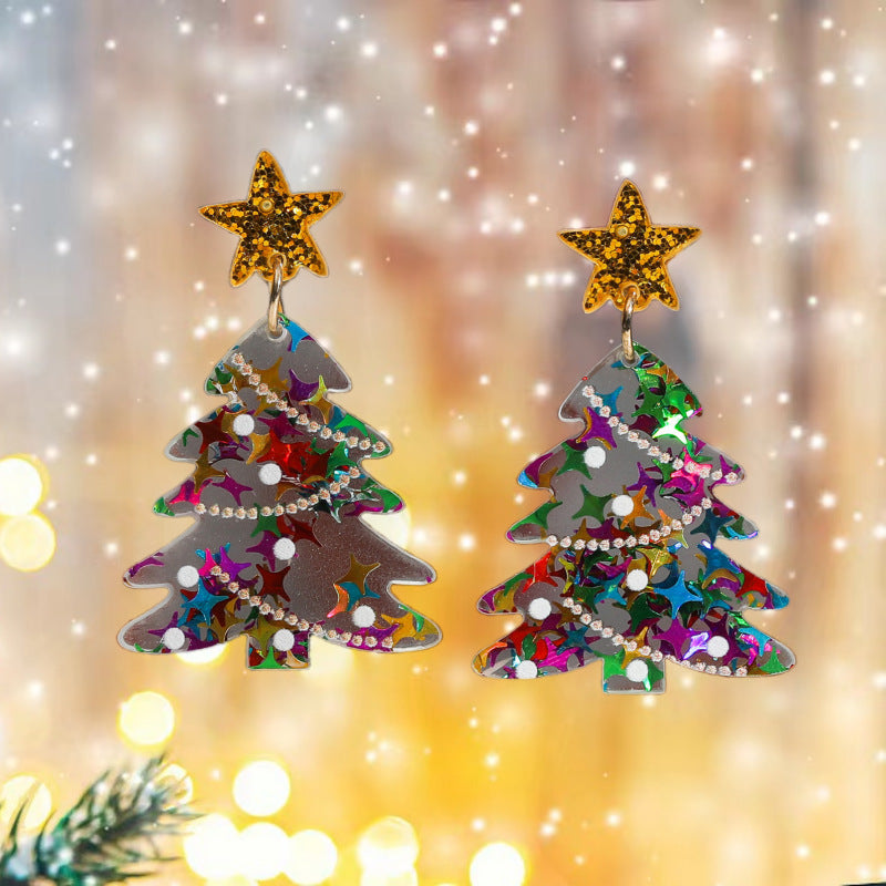 Christmas Sweet Cartoon Design Bell Earrings