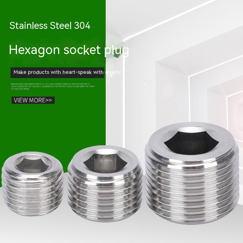 Stainless Steel 304 Hexagon Plug Pipe Bulkhead Multi-specification