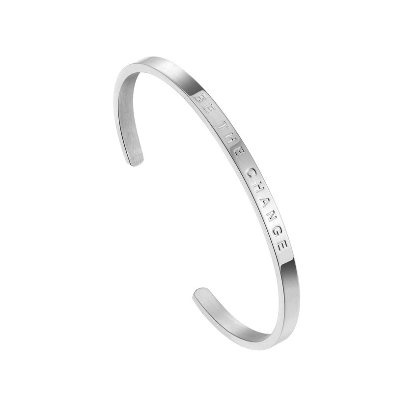 Titanium Steel Open-end BETHECHANGE Fashion Bracelet