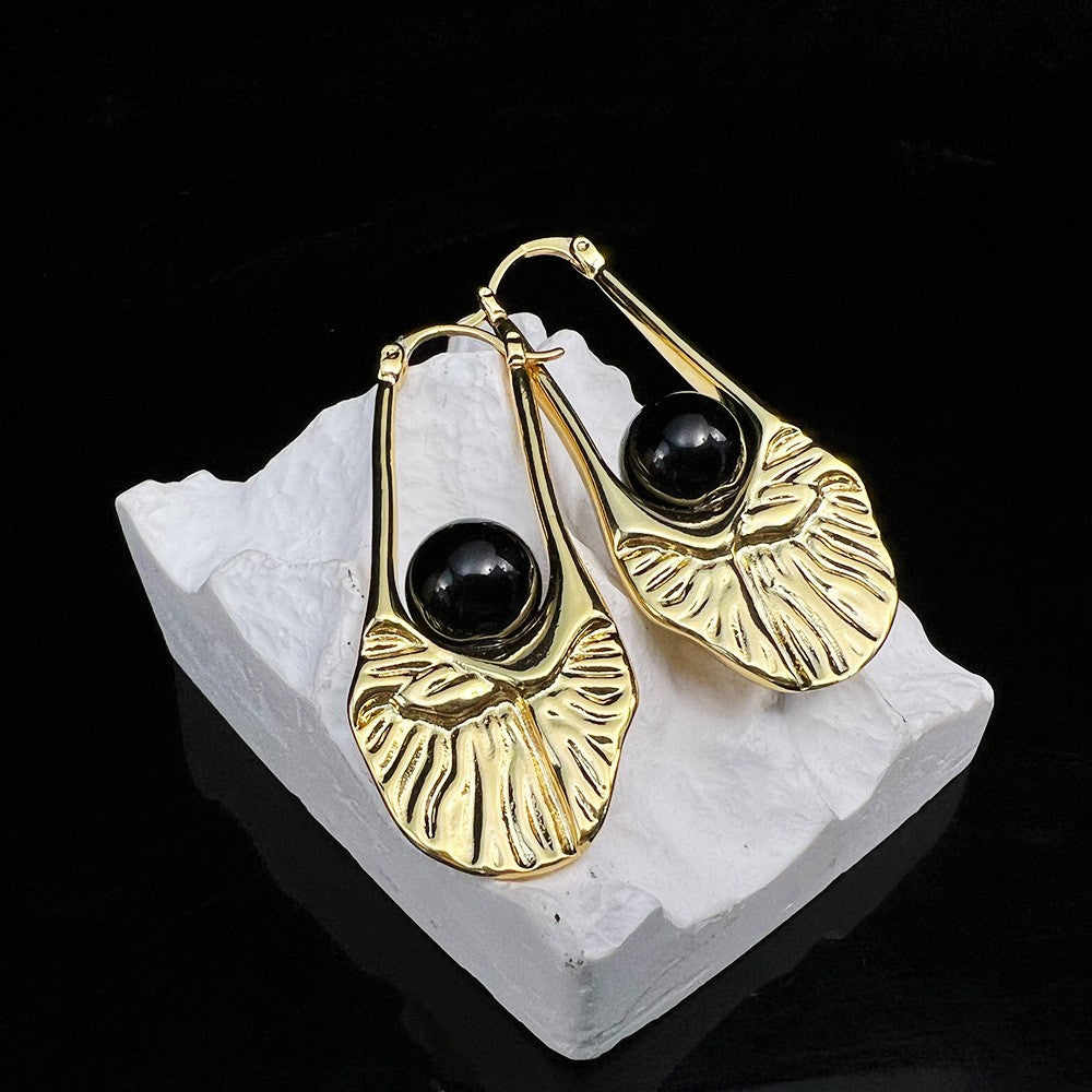 Obsidian Sweet Cool Frosty Style Earrings