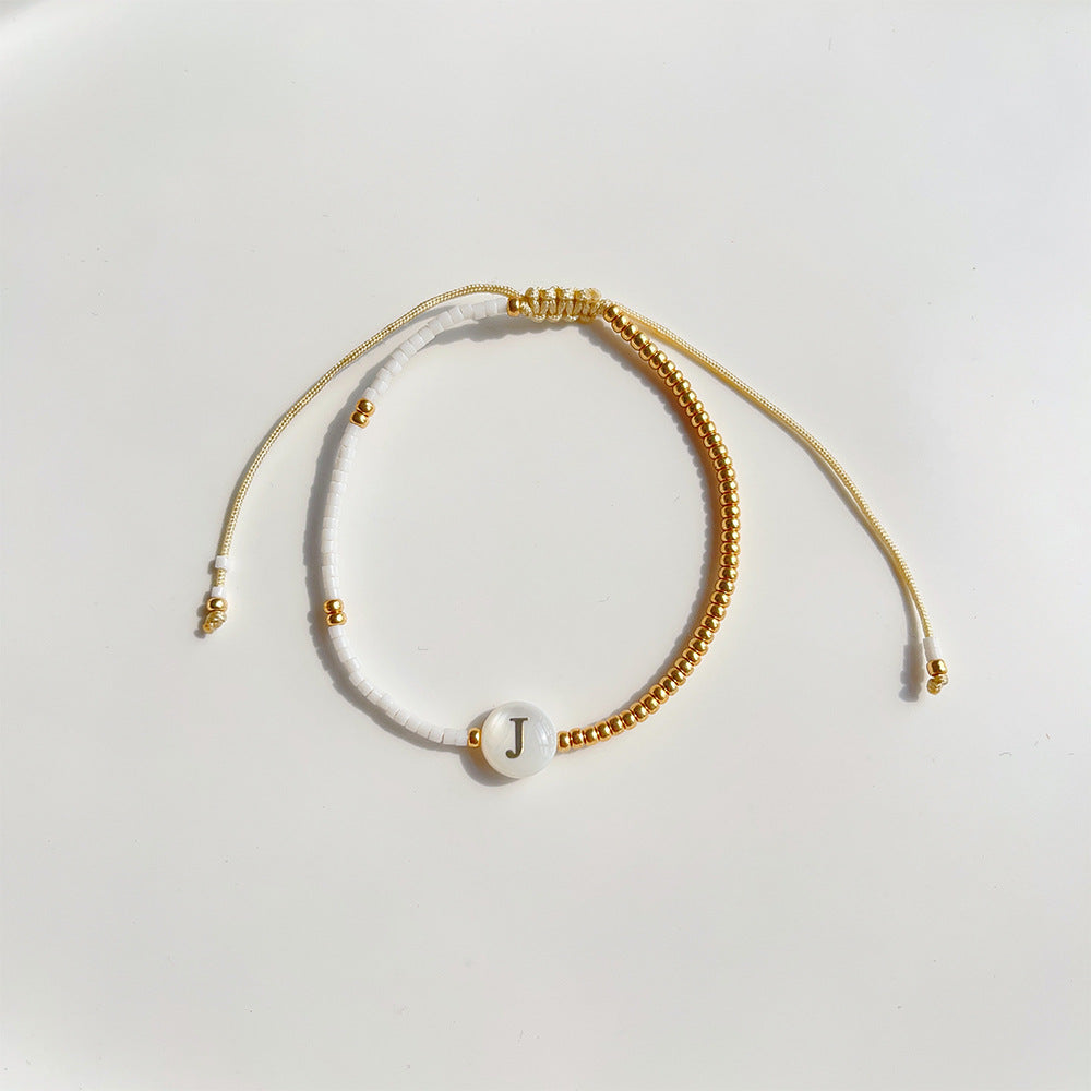 Niche French Style Golden Balls Small Bracelet