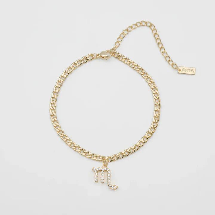 Simple Micro Inlaid Zircon Chain Constellation Anklet