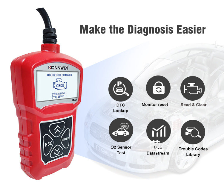 KW310 Car Diagnostic Scanner Scanner Barcode Reader Tool