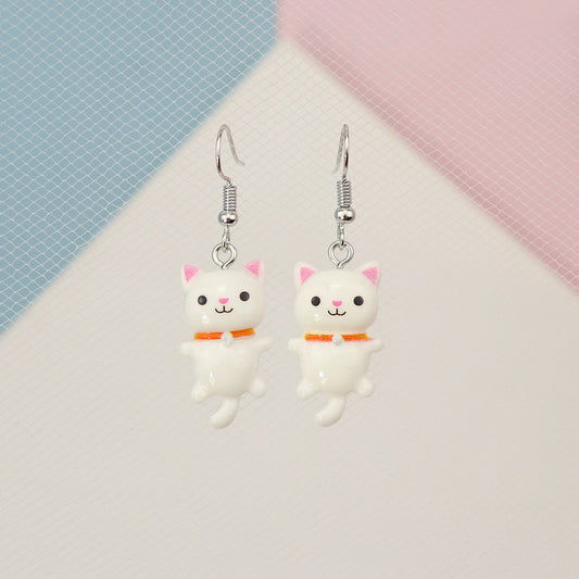 Cartoon Animal Long Tail Dogs And Cats Earrings For Women