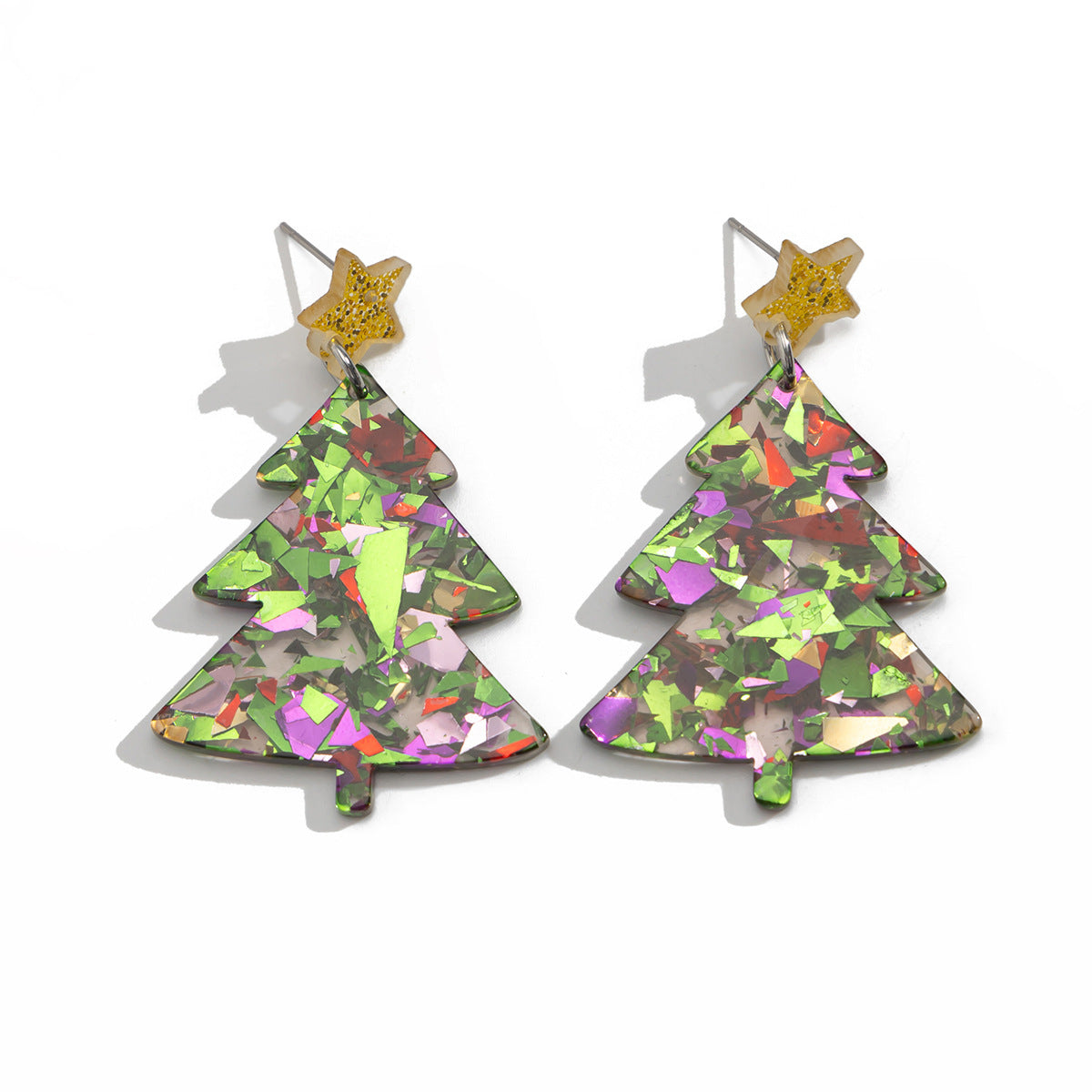 Christmas Creative Acrylic Stud Earrings