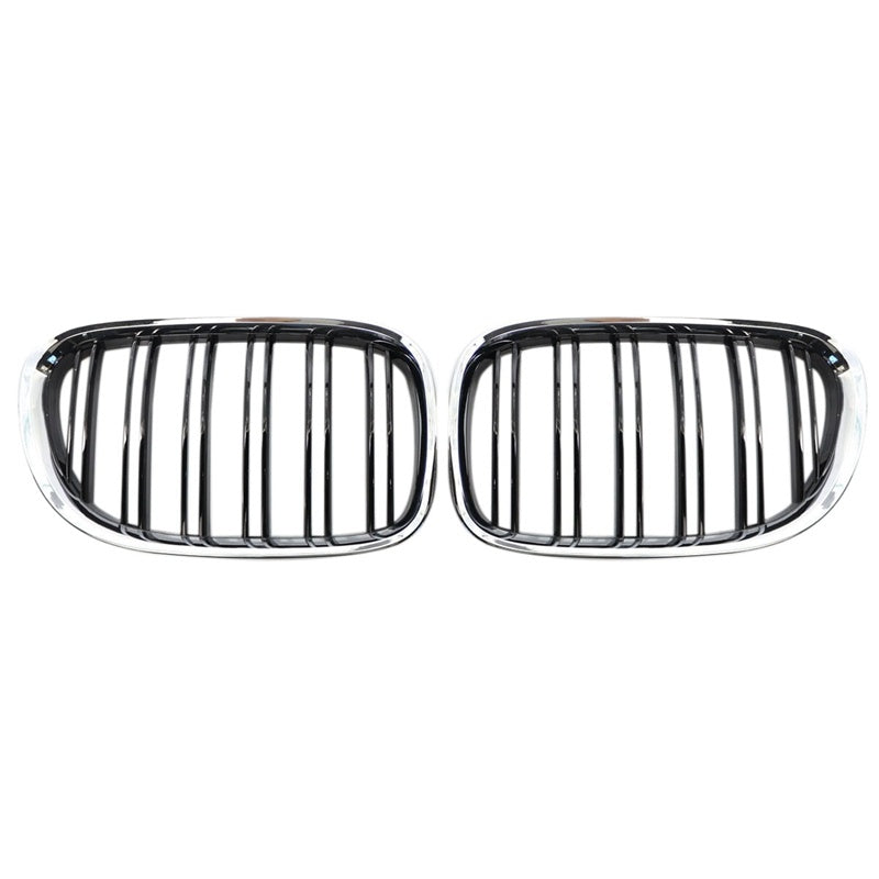 Electroplating Frame Bright Black Double-line Mid-net Front Face Grille