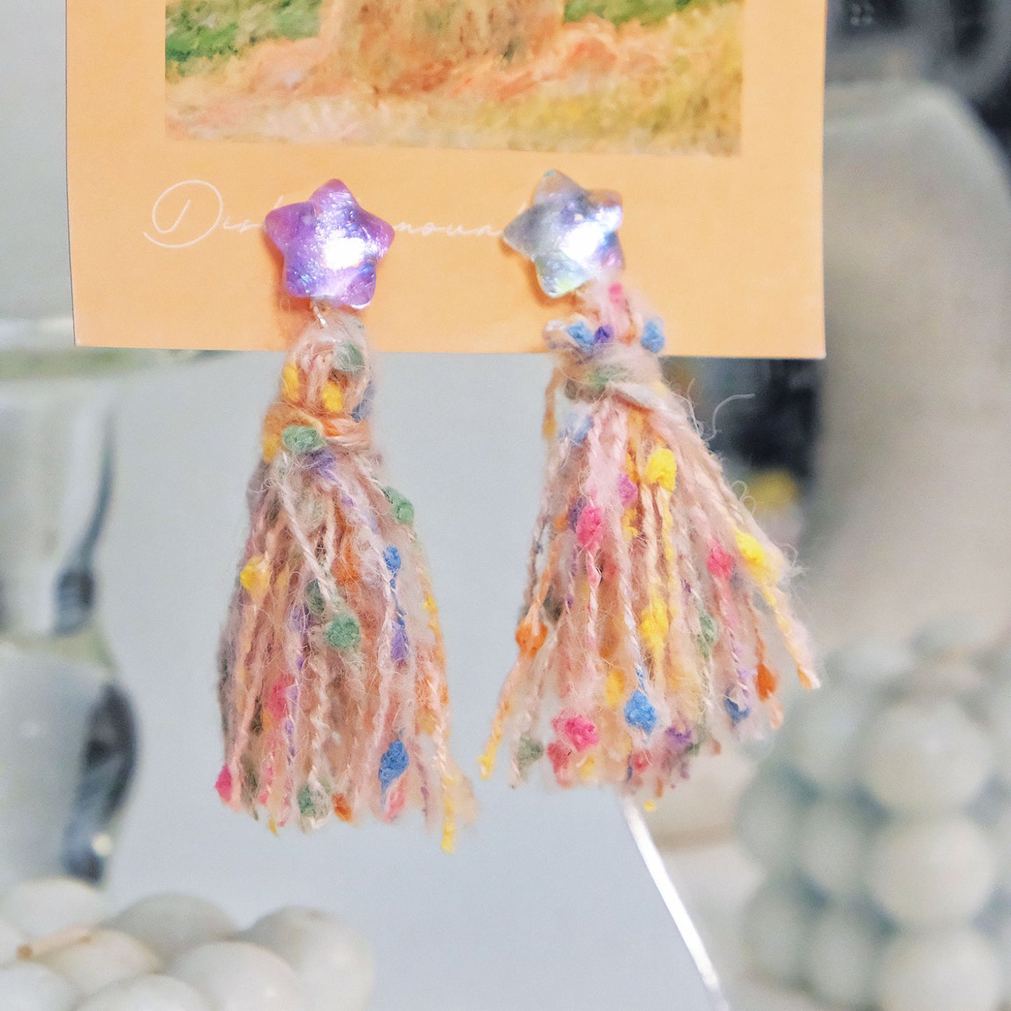 Hand Woven Color Ethnic Style Earrings