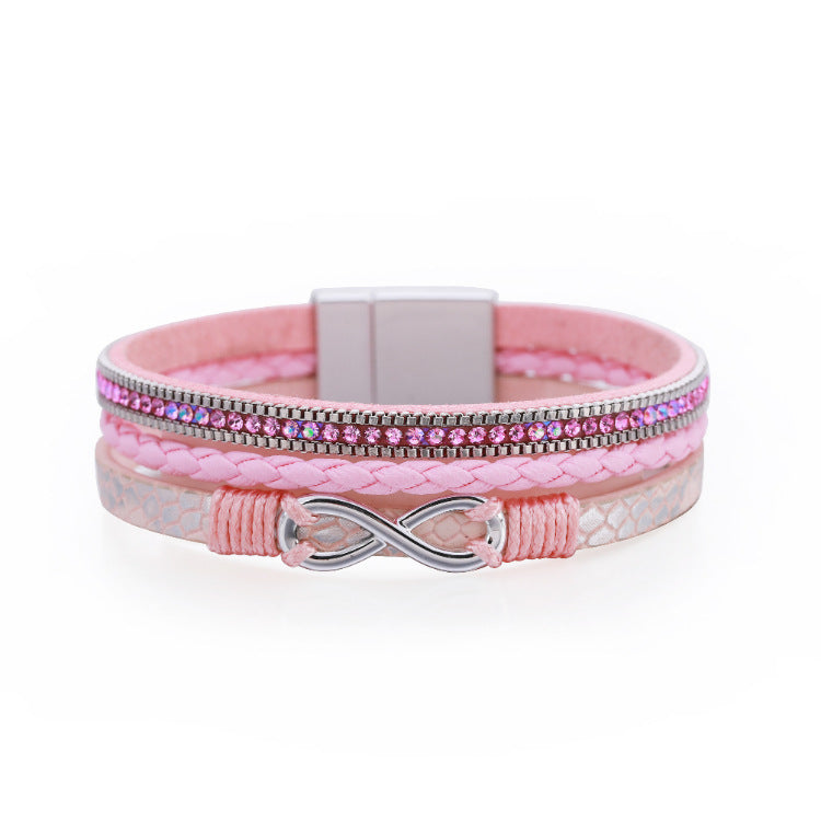 Fashion Personality Three-layer Leather Bracelet