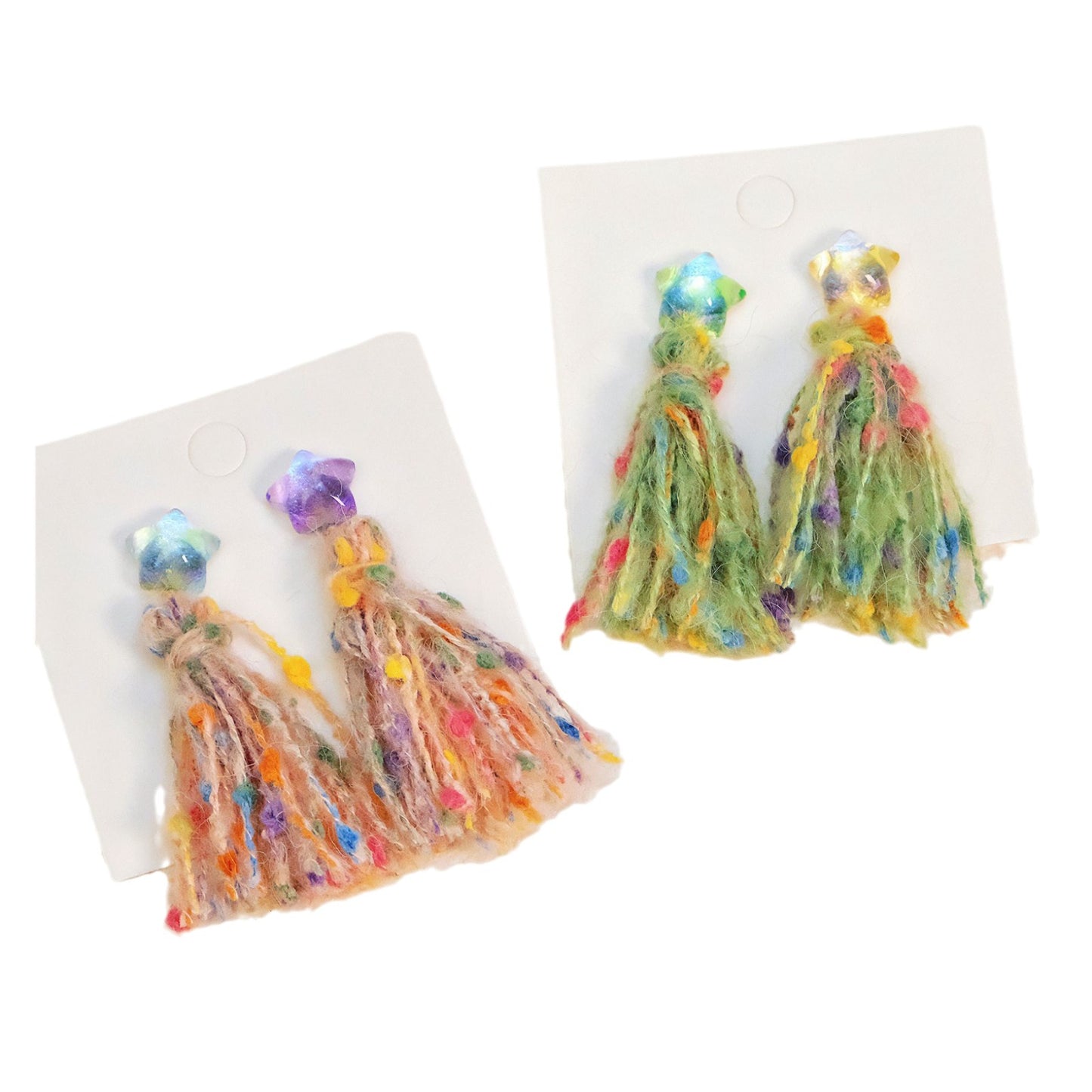 Hand Woven Color Ethnic Style Earrings