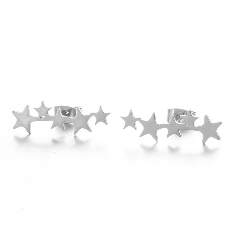 Glossy Gold And Silver Color XINGX Small Ear Studs