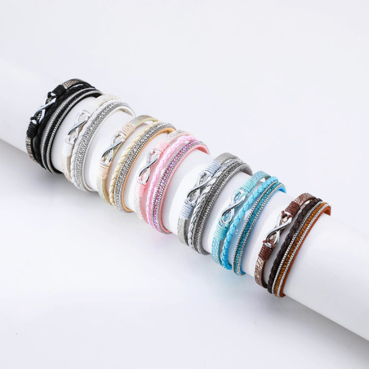 Fashion Personality Three-layer Leather Bracelet