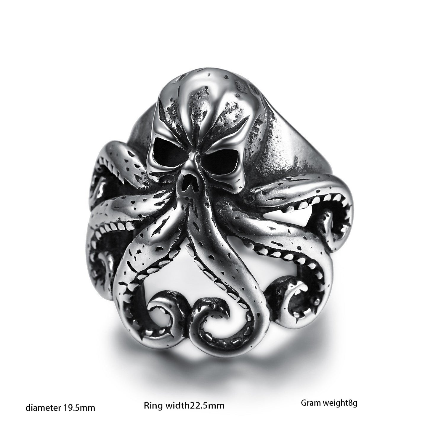 European And American Punk Retro Skull Ring