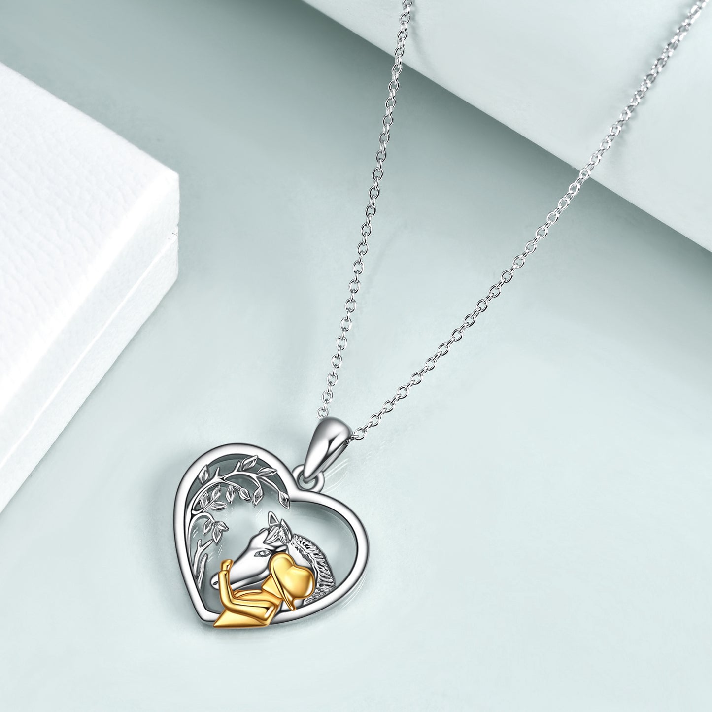 Horse Boys Girls Pendant Necklace Gifts Locket Necklace that holds pictures for Family