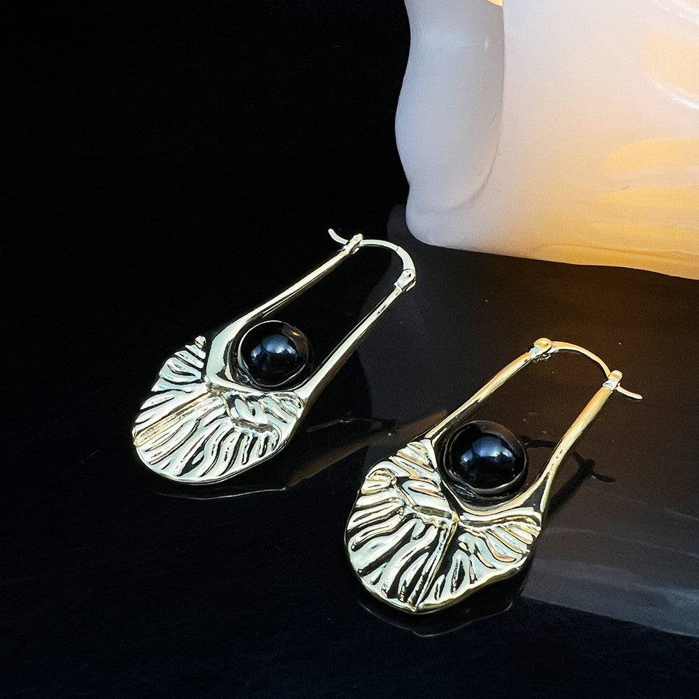 Obsidian Sweet Cool Frosty Style Earrings