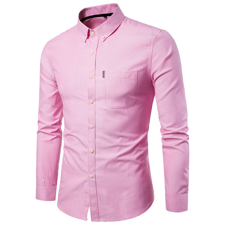 Men S Shirts Korean Men Slim Long Sleeve Dress Shirt